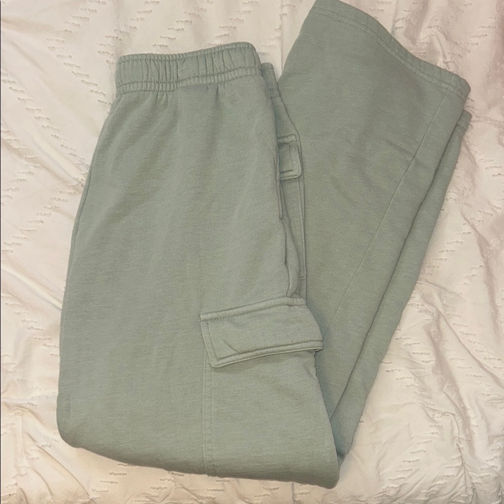 Garage Green Cargo Pants Relaxed Fit